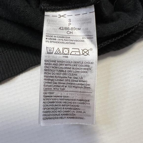 Banana Republic Sweater Womens Small Black Baby Terry Drawstring Pullover Top - Picture 12 of 12